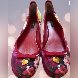 Dolce & Gabbana Red and Yellow Floral flats